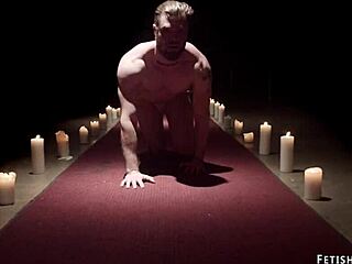 Pregnant goddess commands slave man with anal toys and strapon.