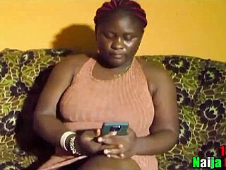 Naija olosho feels overwhelming pleasure during interracial blowjob audition with loads of cum