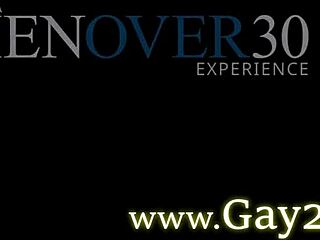 Two men enjoy intimate encounters together.