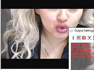 Hot big tits blonde amateur sucks fingers and indulges in feet fetish during horny reality session.