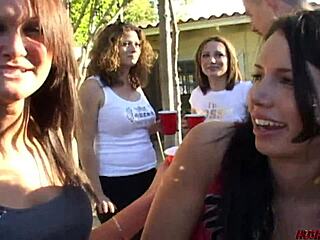 I watched this girl get slammed at a frat party in public!