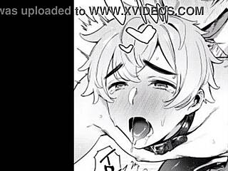 moaning loudly while masturbating with lube and reaching orgasm