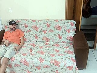 wife shows off for husband's friend discreetly