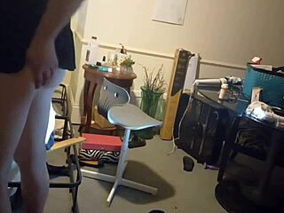 Slut rides dildo before getting fucked in the ass