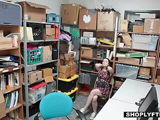 confused teen shoplifter gets fucked by security guard