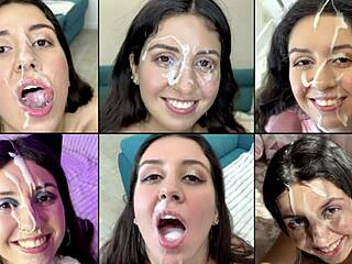 Tengok kompilasi remaja liar kena pancut muka