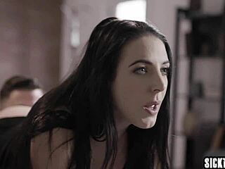 BBW brunette double penetration therapy in foursome 😜