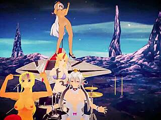 Engel performing erotic dance in mmd animation