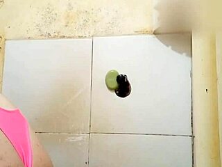 Carolcross flaunts her Latina ladyboy curves in a tiny thong, teasing with her sexy ass.