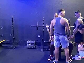 Sex Training: Friends At Gym Fuck With 3 Males And Take Milk On Face