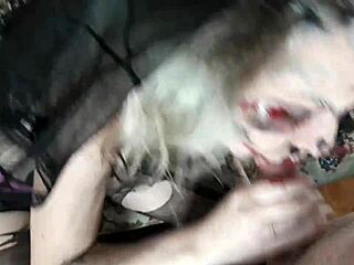 zombie asian wife sucking dick after smoking 😈