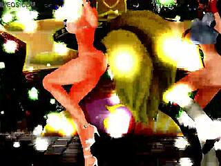 Girls Dance And Sing In Cartoon Style