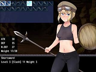 Blonde girl explores monster-filled cave for lost items in Alissa series