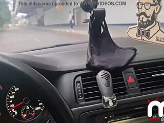 Amateur wife walks streets at 10 am seeking big black cock to fuck her in front of cuckold husband, craving interracial cowgirl cumshot