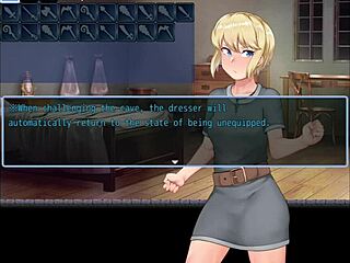 Blonde girl explores monster-filled cave for lost items in Alissa series