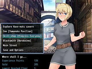 Blonde girl explores monster-filled cave for lost items in Alissa series