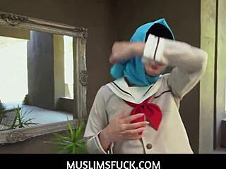 Muslimsfuck Guides a Hijab Girl in Wild POV Sex