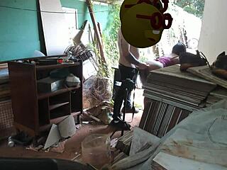 Making professor cum in tight ass and tasting it!