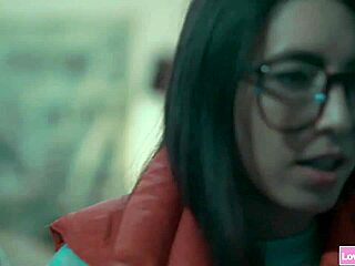 Busty Babe Surrounded By Two Horny Teen Lesbos.