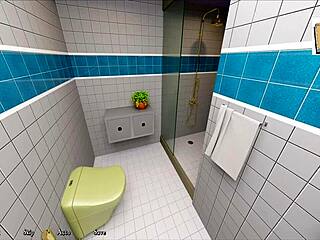 Kinky Brunette Teen 18+ in 3D Cartoon Action