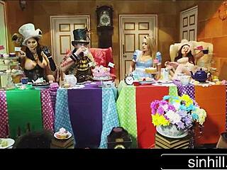 crazy ffm threesome with mia malkova and jasmine jae at wonderland party