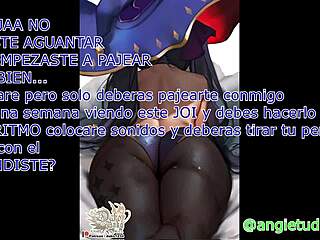Mona catches you spying and forces anal pleasure JOI in hentai anime Genshin español CEI femdom instructions.