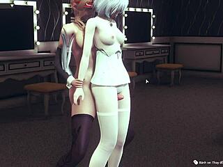 Girls Give Thighjob To Friend