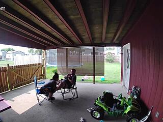 Wife Sucks Cock Publicly, Swallowing Cum