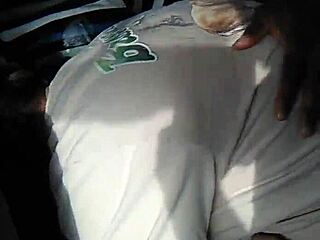 Detailed scene of sucking big black cock before heading to work