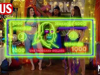 jerkaoke game with alyx star and chris blaccwood fucking big ass