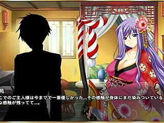 Japanese hentai scene with erotic Koihime Musou characters in sexy costumes.