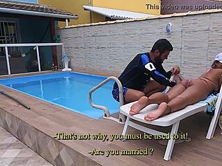 meu marido foi trabalhar, piscineiro limpa minha piscina