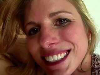 Busty Blonde Milf Swallows Cum After Anal