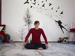 Yoga Lesson with Russian Instructor and Mature Participants