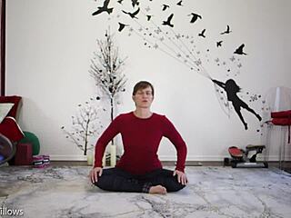 Yoga Lesson with Russian Instructor and Mature Participants