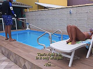 meu marido foi trabalhar, piscineiro limpa minha piscina