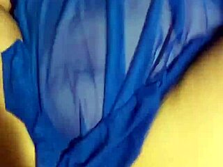 hey, slut wife in lingerie teases on s... gets fucked with cumshot!