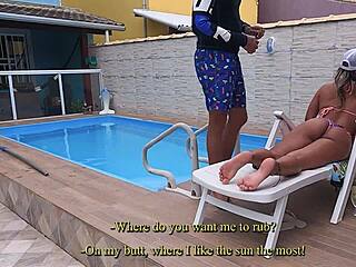 meu marido foi trabalhar, piscineiro limpa minha piscina
