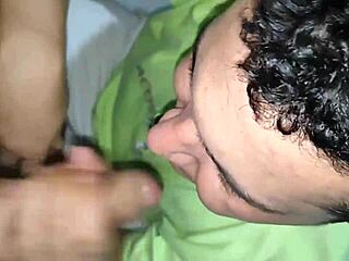 Guy sucks his delicious brother-in-law's cock passionately