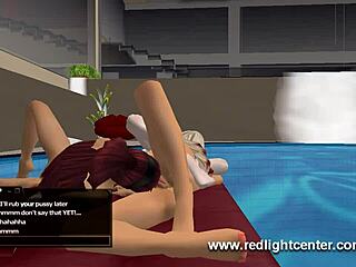 3d pool threesome fun