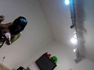 Best moments with my friend's naughty wife in lingerie, licking big pussy