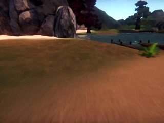 Hornet monster girl trapped by lesbian purple slime girl in hentai game?