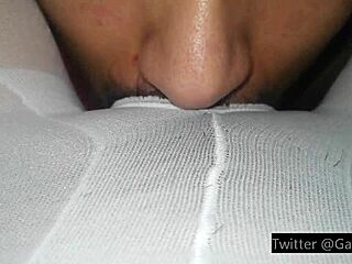 colombian teen gets oral before doggystyle in pantyhose