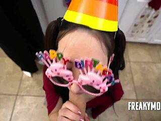 Taboo birthday threesome with stepmom and stepaunt.