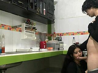 M�rame Cuando Te Chupo La Polla No Te Corras Tan F�cil Parte 3, sexy latina teasing cock with masturbation.