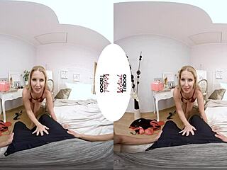 Virtual taboo blonde with big ass blowjob