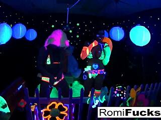 Romi Rain and Dani Daniels enjoy lesbian pussy play