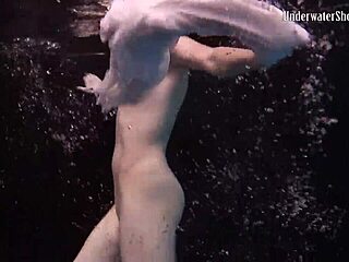 Aqua Girl Andrejka Strips Underwater in Sexy Pool Scene