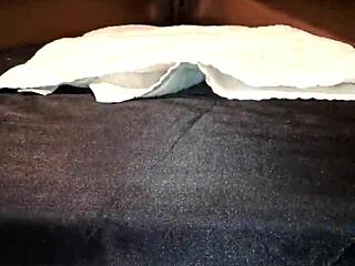 Ebony tied down squirting from big black cock.