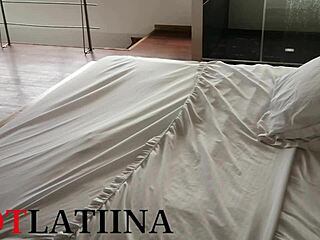 Colombian college girl explodes in her first casting interview!